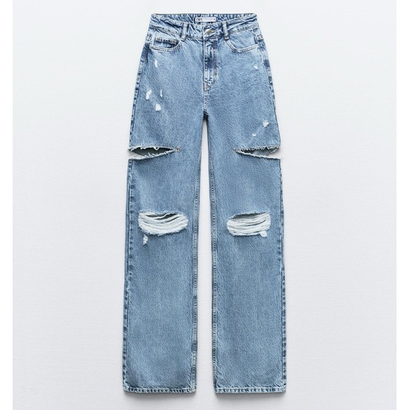 Straight Jeans Jeans Z1975 High Rise Slim Zara Z1975 MID WAIST